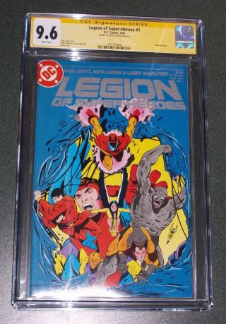 Legion Of Heroes 1 Cgc Ss 9.  6 White Pages Signed Keith Giffen