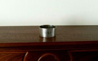 Vintage Solid Silver Serviette Ring Full British Hallmark - 1965 23.  6grams