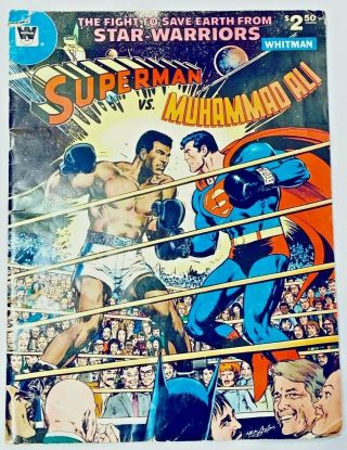 Superman Vs Muhammad Ali Whitman Comic Book C - 56 1978 Treasure Superhero Comic