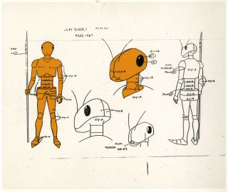 He - Man/she - Ra Masters Of The Universe Animation Art Insect Man Model Sheet