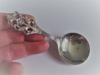 Vintage Fine Quality Silver Tea Caddy Spoon Swedish 830 Silver