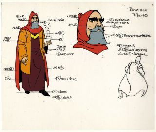 He - Man/she - Ra Masters Of The Universe Animation Art Brindle Model Sheet