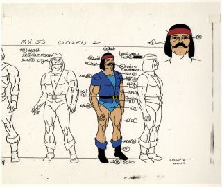 He - Man/she - Ra Masters Of The Universe Animation Art Villager Model Sheet