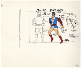 He - Man/she - Ra Masters Of The Universe Animation Art Bird Men Model Sheet