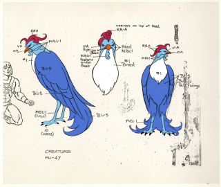 He - Man/she - Ra Masters Of The Universe Animation Art Great Bird Model Sheet
