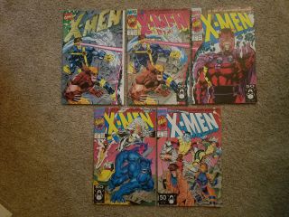 X - Men 1 All 5 Variant Covers Marvel Comics 1991 Deluxe,  Gambit,  Cyclops Nm 1990
