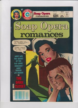 Soap Opera Romances 3 Nm -,  Nurse Betsy Crane,  Dick Giordano Cover Charlton 1982