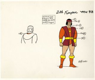 He - Man/she - Ra Masters Of The Universe Animation Art Keeper 2 Model Sheet