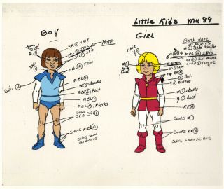 He - Man/she - Ra Masters Of The Universe Animation Art Children Model Sheet