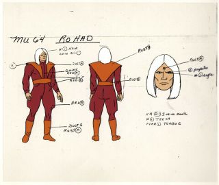 He - Man/she - Ra Masters Of The Universe Animation Art Rohad Model Sheet