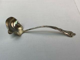 Antique Sterling Silver Baker Manchester Poppy Cream Ladle With Side Spout