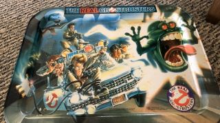The Real Ghostbusters 1986 Metal Tv Tray Ecto - 1 Slimer
