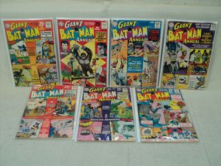 Batman Annual 1 - 7 Set Robin,  Joker,  Two - Face 1961 - 1964 Dc Comics (s 10899)