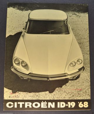 1968 Citroen Id 19 Sales Brochure Folder 68