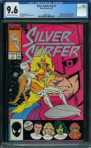 Silver Surfer 1 - Cgc 9.  6 Nm,  - Marvel 1987 - 1st Issue Origin