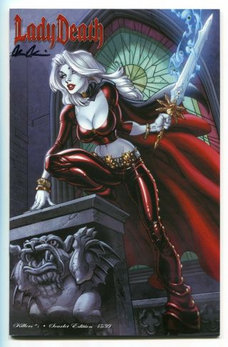 Lady Death Killers 1 Scarlet Jeweled Variant J Scott Campbell Cover Signed /99