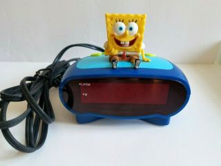Vintage Spongebob Squarepants Digital Alarm Clock Bc - Sbc200 Viacom Great