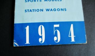 VINTAGE 1954 STUDEBAKER CAR & STATION WAGON EXTERIOR COLOR OPTIONS BROCHURE 2