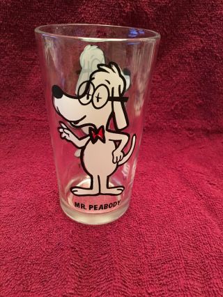 Vintage Pepsi Cartoon Glass Mr.  Peabody