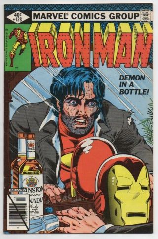 Iron Man 128 Vf,  8.  5 Classic Demon In The Bottle Story And Cover John Romita Jr