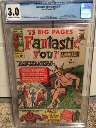 Fantastic Four Annual 1 CGC 3.  0 Off White/White Pages 2