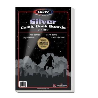 1 Case 1000 Bcw Silver Age Comic Backing Boards And Bags / Sleeves