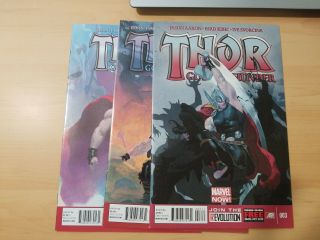 Thor God Of Thunder 1,  2,  3 1st Print Nm 1st App Of Gorr And Necro Sword