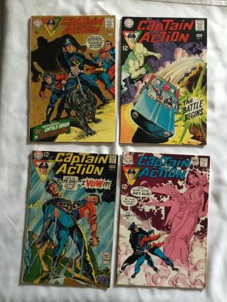 Captain Action 1 - 4 Dc Comics 1968 - 69