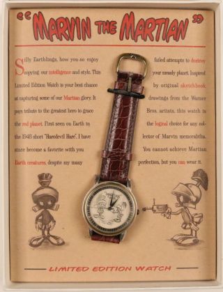 Marvin The Martian 1995 Warner Bros.  Limited Edition Watch W/ Box