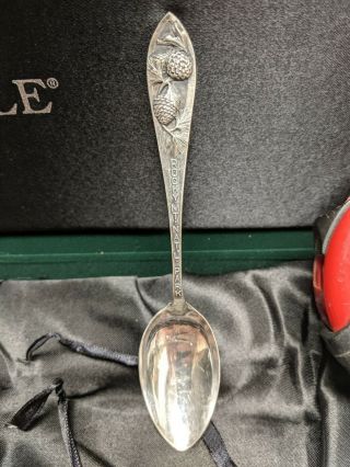 Rare Rocky Mountain National Park Sterling Silver Spoon Pinecones 5 5/8 "