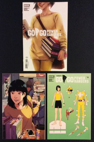 Go Go Power Rangers 2 Comic Books Paper Doll & Locker Variants,  2017 Boom Nm