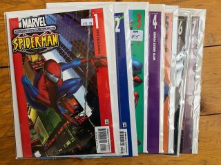 Ultimate Spider - Man 1,  2 Variant,  3,  4,  5,  6,  7 First Prints Nm - / Nm