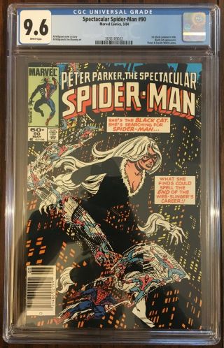 Spectacular Spider - Man 90 Cgc 9.  6 (newsstand Edition) 1st Black Costume