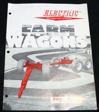 Firestone Electric Wheel Company Farm Wagons Advertising Sales Briochure Vintage