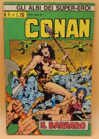 1973 Vintage Marvel Comics Italy Conan The Barbarian 1 Comic Book Italy Rare