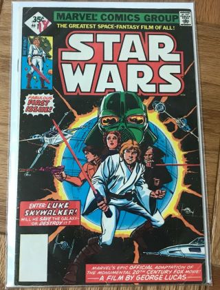 Vtg Star Wars Marvel Comics Group 1977 Issue 1 Comic Book