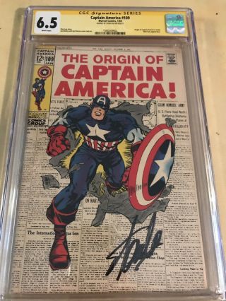 Captain America (1968 1st Series) 109 6.  5 Signed By Stan Lee 09/30/2017