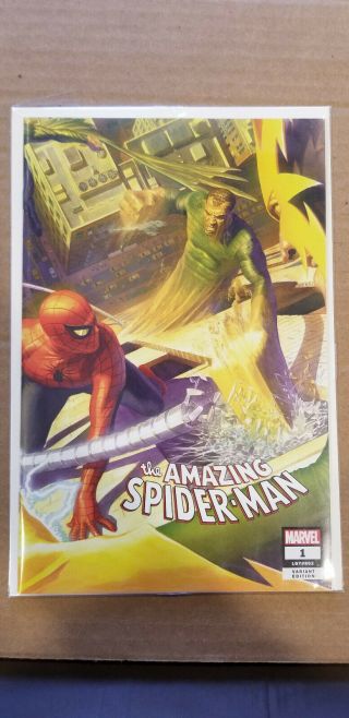 The Spider - Man 1 2018 San Diego Comic - Con Alex Ross Variant Rare Htf