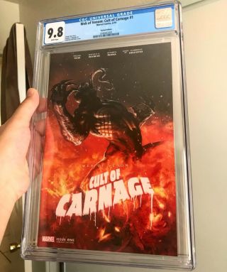 Web Of Venom: Cult Of Carnage - 1:50 Dell’otto Variant - 9.  8 Cgc Nm/nm,