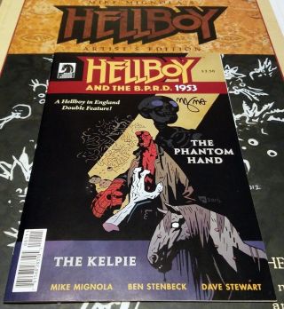 Hellboy And The Bprd: 1953 1 Phantom Hand The Kelpie Signed By Mike Mignola Nm