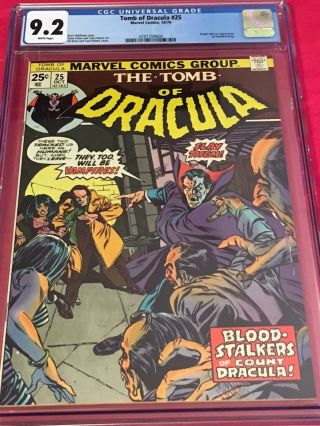 Tomb Of Dracula 25 Cgc 9.  2 Marv Wolfman Gil Kane Tom Palmer White Pages 1974