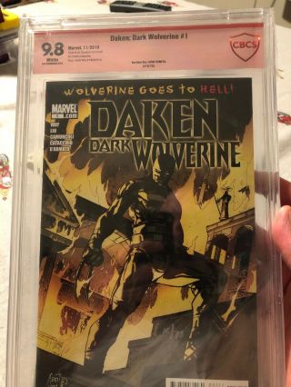 Daken Dark Wolverine 1 Signed By John Romita Marvel Comics Cbcs 9.  8 Cgc