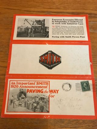 1920 T.  L.  Smith Paver Paving Tractor Machine Advertisement Brochure 2