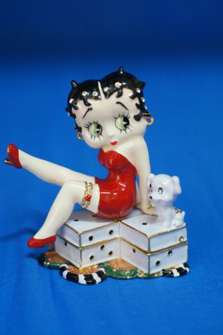 Betty Boop Double Dice Hinged Box Le Metal Figurine Phb Connoisseur Retired