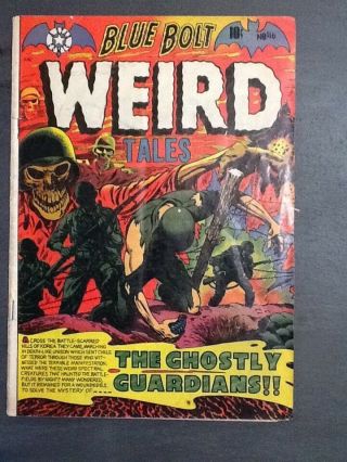 Blue Bolt Weird Tales 116 Lb Cole Star 1952 Pre Code Horror