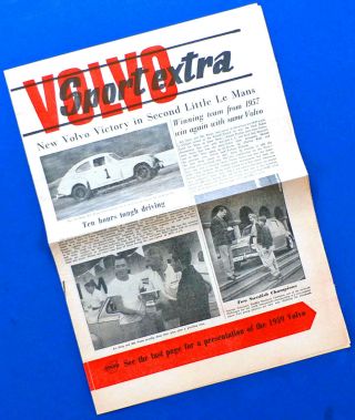 1958 Volvo Sport Extra Newspaper: 1959 544 Introduction