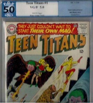 Teen Titans 1 Pgx 5.  0 White,  1966 Cardy,  Not Cgc