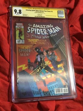 CGC SS 9.  8 SPIDER - MAN RENEW YOUR VOWS 13 AF 15 3D VARIANT SIGNED BY TOM HOLLAND 3