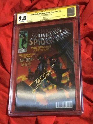CGC SS 9.  8 SPIDER - MAN RENEW YOUR VOWS 13 AF 15 3D VARIANT SIGNED BY TOM HOLLAND 6