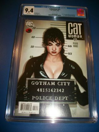 Catwoman 51 Adam Hughes Cover Key Cgc 9.  4 Nm Black Mask 1st Pr Batman Dc Lost